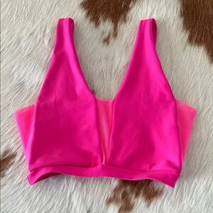 Blue water dance wear top.  Large child size.  Pretty bright pink.